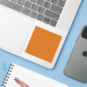 Oranje leger (effen kleur) sticker (Laptop met iPhone)