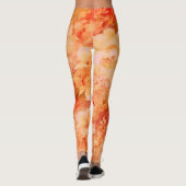 Oranje Leggings van het Roos Golden Floral (Achterkant)