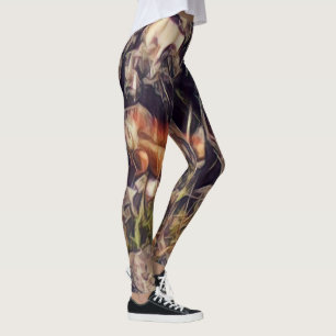 Oranje Leguaan Kunst Leggings