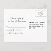 Oranje lekkages Fall Wedding RSVP Reactie Uitnodiging Briefkaart (Achterkant)