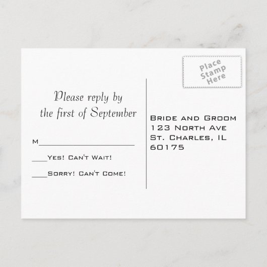 Oranje lekkages Fall Wedding RSVP Reactie Uitnodiging Briefkaart (Achterkant)