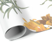 Oranje lelie Bloem Patroon Cadeaupapier (Rol Hoek)