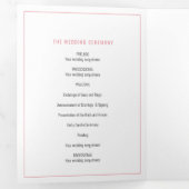 Oranje lelie bloem waterverf bruiloft drieluik programma (Binnenzijde eerst)