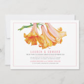 Oranje lelie botanische kunst aangepaste foto brui kaart (Voorkant)