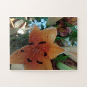 oranje lelie centerpiece Herfst floral centerpiece Legpuzzel (Horizontaal)