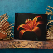 Oranje lelie op zwart fotoplaat (Zijkant)