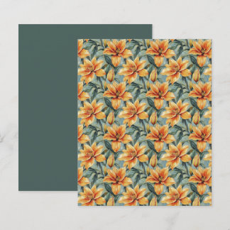 Oranje lelie & salie achtergrond scrapbookpapier