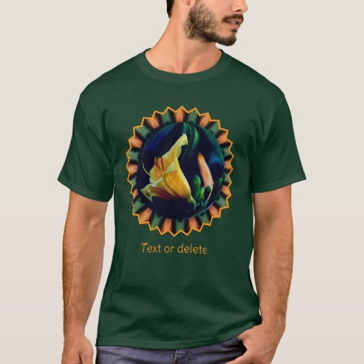 Oranje leliebloem abstract persoonlijk t-shirt (Voorkant)