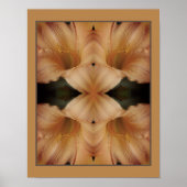 Oranje leliebloem Close Up Mirror Abstract Poster (Voorkant)