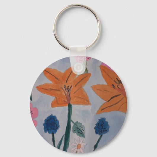 Oranje lelies badge sleutelhanger (Voorkant)