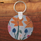 Oranje lelies badge sleutelhanger (Achterkant)