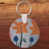 Oranje lelies badge sleutelhanger (Voorkant)
