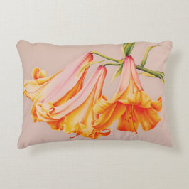 Oranje lelies Fine Art schilderij gooien kussen