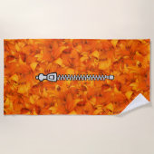 Oranje Lelies met Zip Locker Strandlaken (Voorkant)
