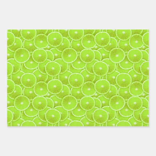 Oranje, lemon en Limoen Inpakpapier Vel (Voorkant 3)