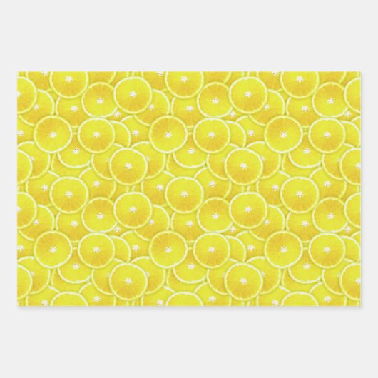 Oranje, lemon en Limoen Inpakpapier Vel (Voorkant 2)