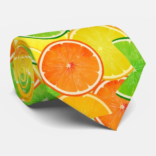 Oranje Lemon Limoen Stropdas (Opgerold)