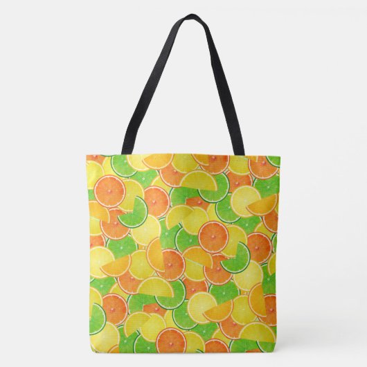 Oranje Lemon Limoen Tote Bag (Voorkant)