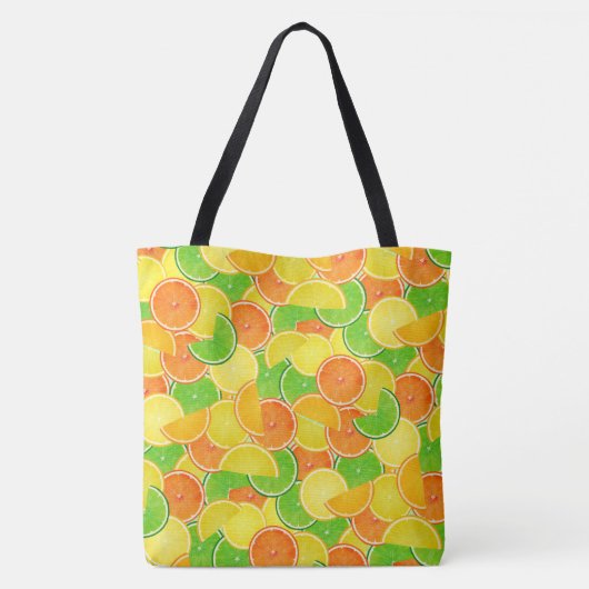 Oranje Lemon Limoen Tote Bag (Achterkant)