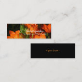 Oranje lente 1 — Floral fotografie Mini Visitekaartje (Voorkant / Achterkant)