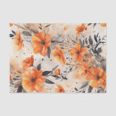 Oranje Lente Bloemen 1 Decoupage Papier (Voorkant)