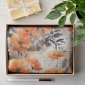 Oranje Lente Bloemen 1 Decoupage Papier (Geschenk)