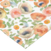 Oranje Lente Bloemen Tafelkleed (Gekanteld)