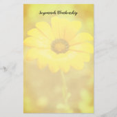 Oranje lente-Flash African Daisy Foto aangepast Briefpapier (Voorkant)