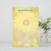 Oranje lente-Flash African Daisy Foto aangepast Briefpapier (Staand voorkant)