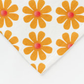 Oranje lentesbloemen voor de decor fleece deken (Hoek)