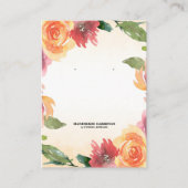 Oranje lentescherm visitekaartje (Voorkant)