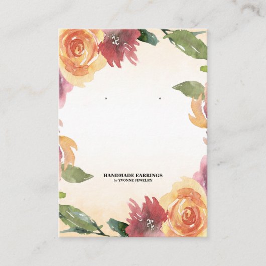 Oranje lentescherm visitekaartje (Voorkant)