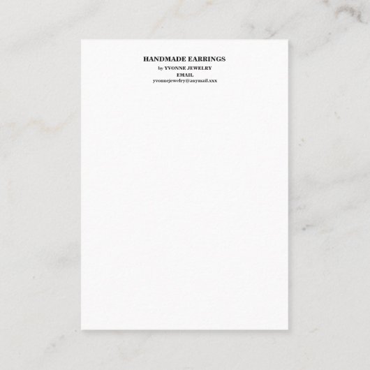 Oranje lentescherm visitekaartje (Achterkant)