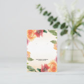 Oranje lentescherm visitekaartje (Staand voorkant)