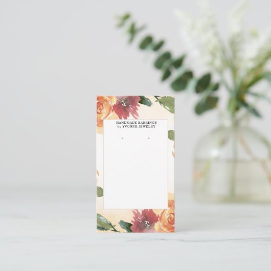 Oranje lentescherm visitekaartje (Staand voorkant)