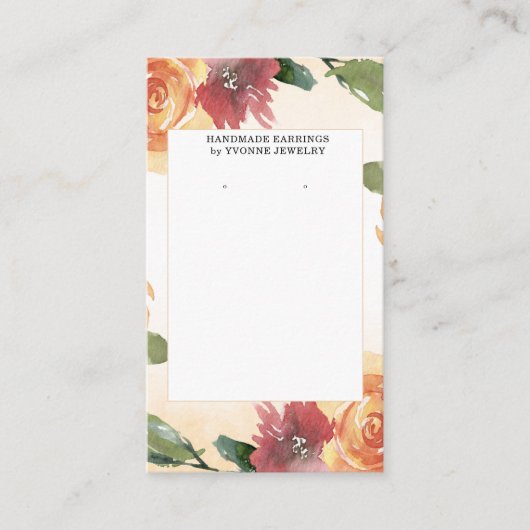 Oranje lentescherm visitekaartje (Voorkant)