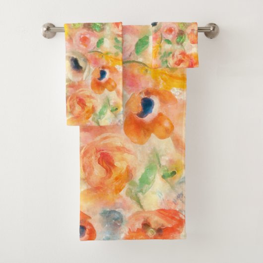 Oranje lentevloeren bad handdoek (Insitu)