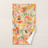 Oranje lentevloeren bad handdoek (Handdoek)