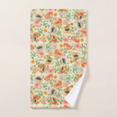 Oranje lentevloeren bad handdoek (Handdoek)