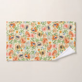 Oranje lentevloeren bad handdoek (Handdoek)