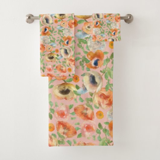 Oranje lentevloeren bad handdoek (Insitu)