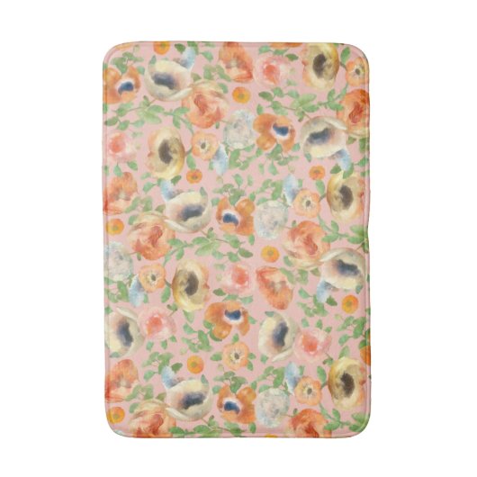 Oranje lentevloeren badmat (Voorkant Verticaal)