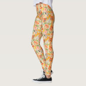 Oranje lentevloeren leggings (Links)