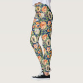 Oranje lentevloeren leggings (Links)