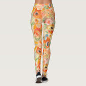 Oranje lentevloeren leggings (Achterkant)