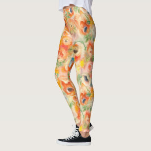 Oranje lentevloeren leggings