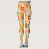 Oranje lentevloeren leggings (Voorkant)