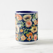 Oranje lentevloeren mok (Midden)