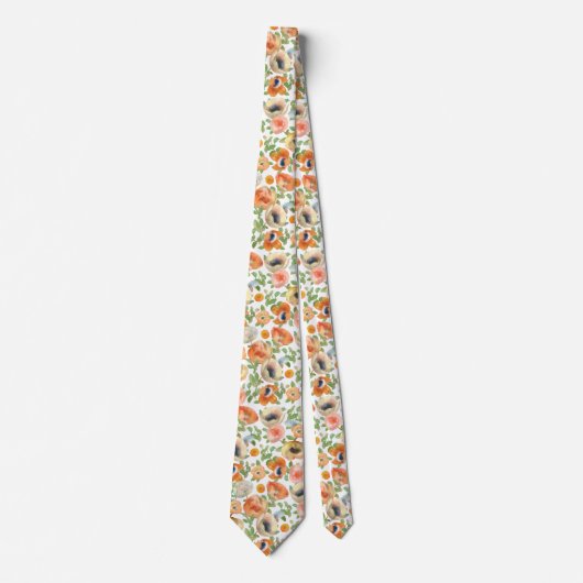 Oranje lentevloeren stropdas (Voorkant)