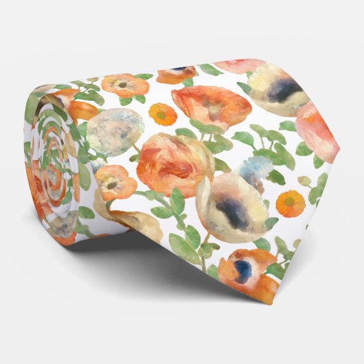 Oranje lentevloeren stropdas (Opgerold)